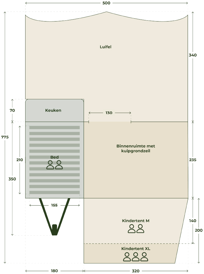 Plattegrond van de Holtkamper Aero met keuken – bovenaanzicht indeling